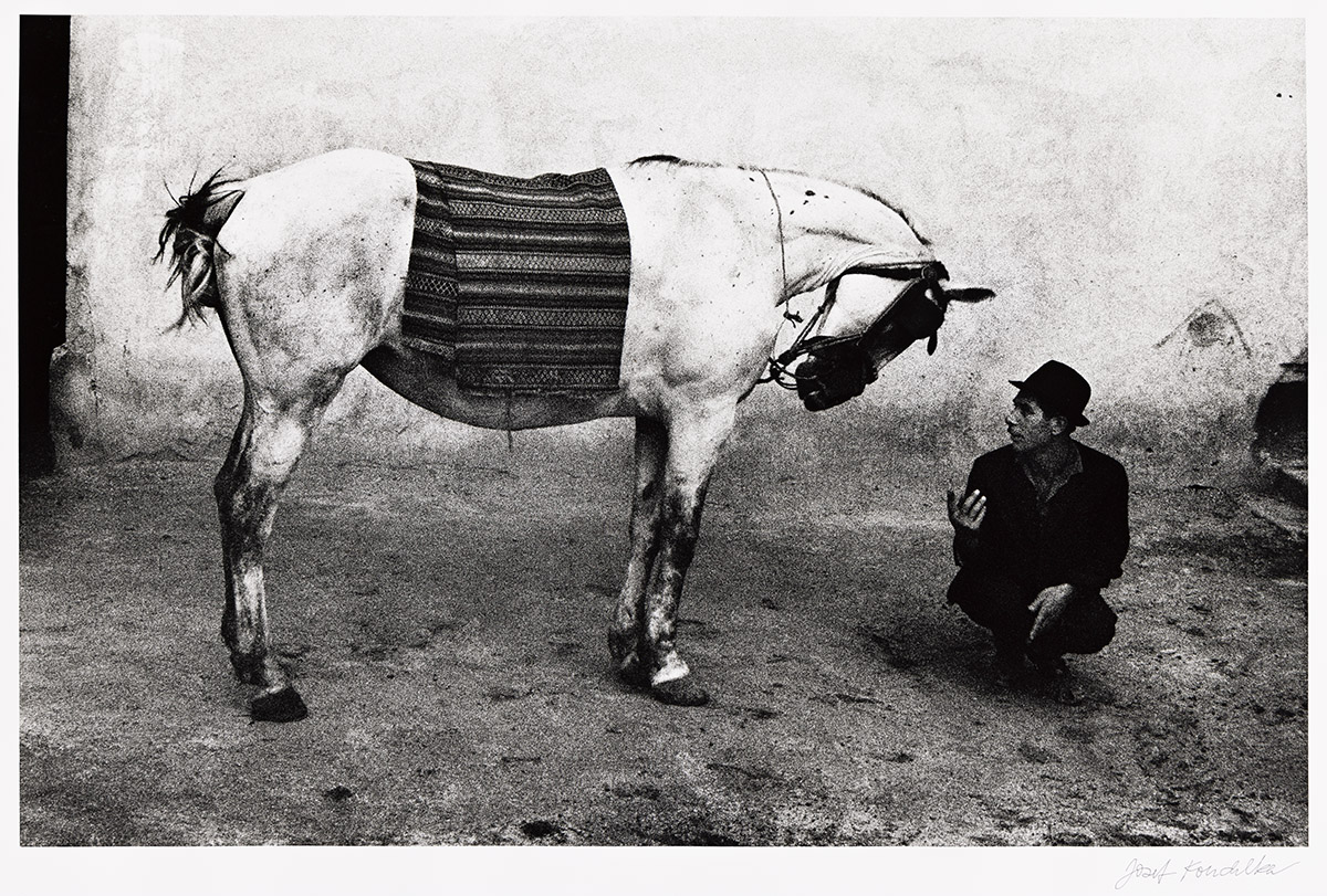 JOSEF KOUDELKA (1938- ) Man with horse, Romania.
